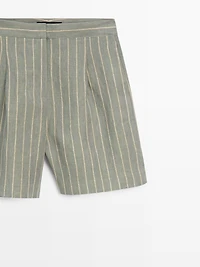 Short linen Bermuda shorts