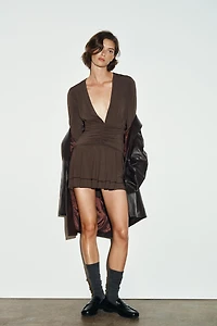 DRAPED WAIST JUMPSUIT DRESS