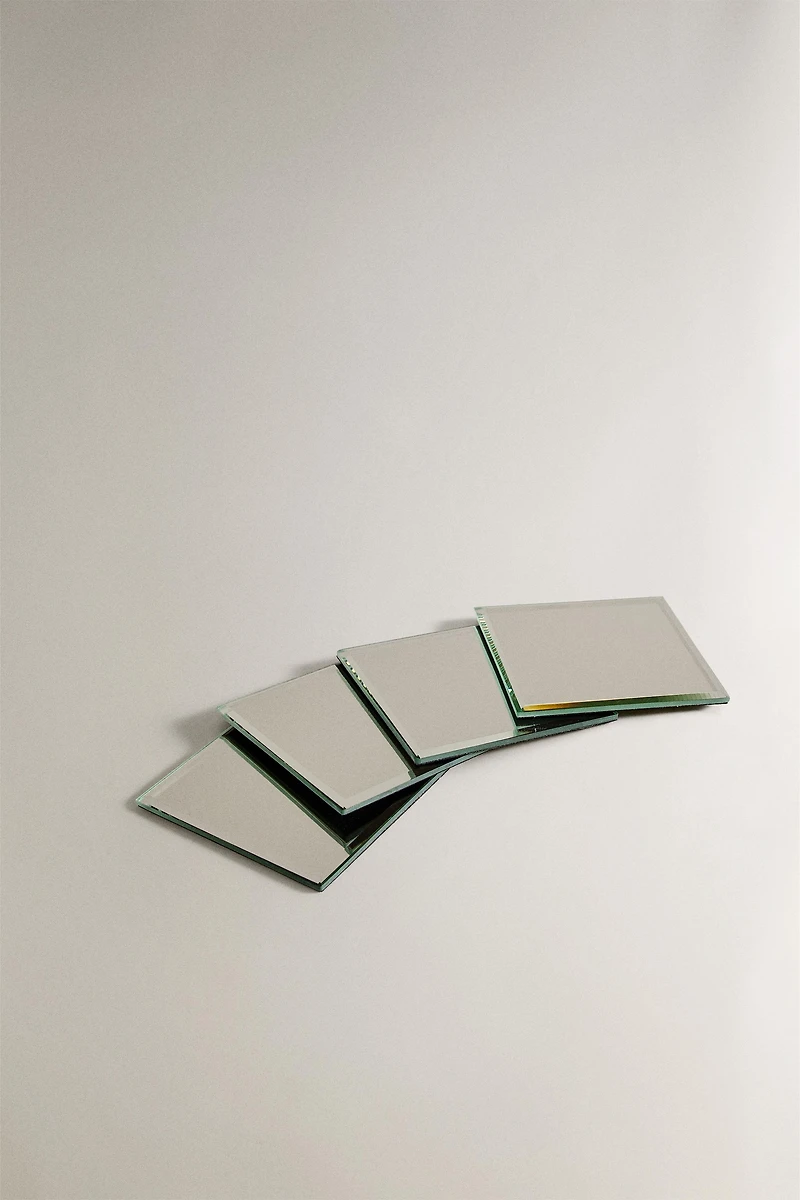 LOT DE DESSOUS DE VERRE POLI MIROIR (LOT DE 4)