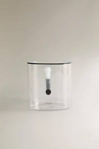 BOROSILICATE GLASS MUG WITH COLORED HANDLE
