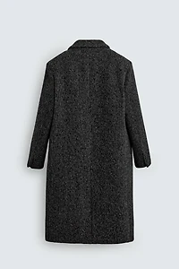 TEXTURED WOOL BLEND COAT