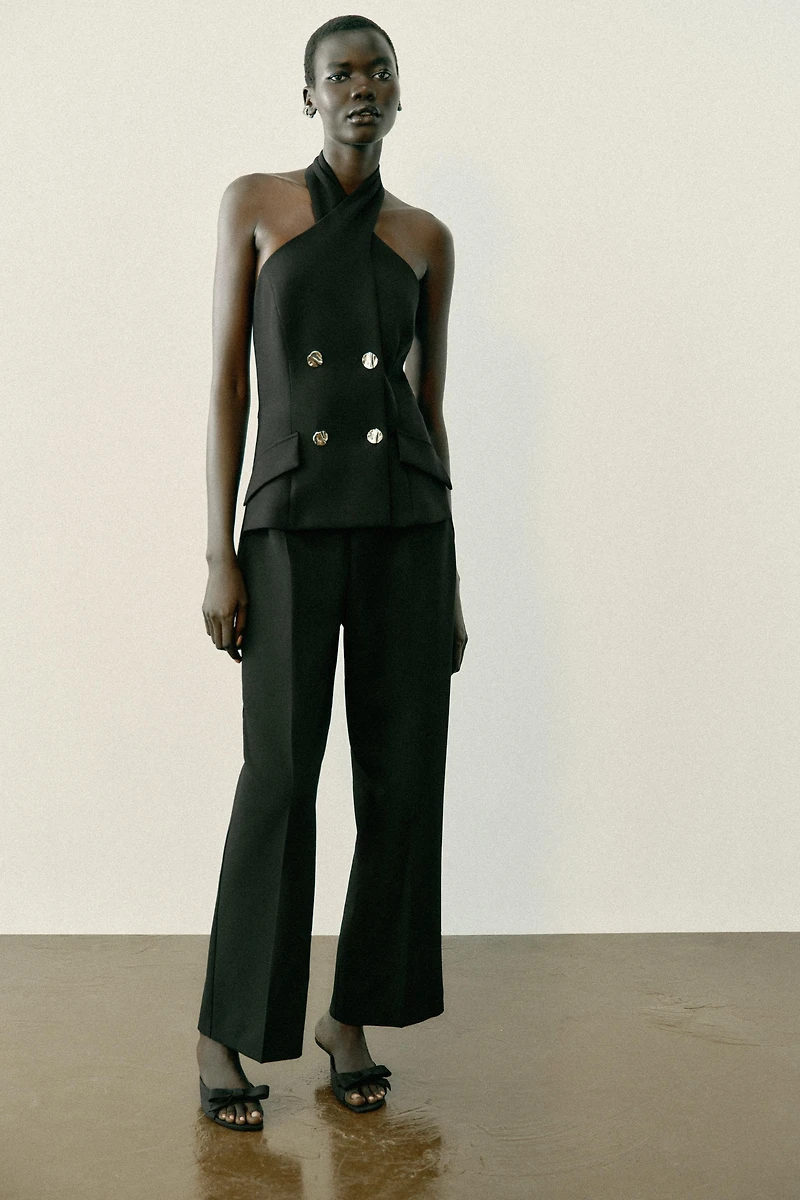 CRISSCROSS HALTER JUMPSUIT