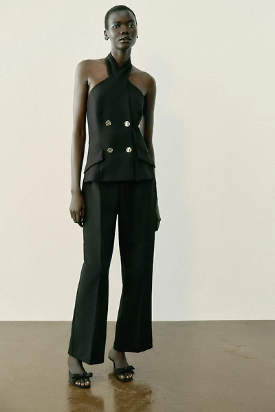 CRISSCROSS HALTER JUMPSUIT