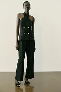 CRISSCROSS HALTER JUMPSUIT