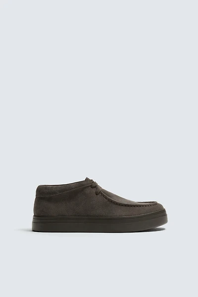 LEATHER RAISED SEAM SHOES