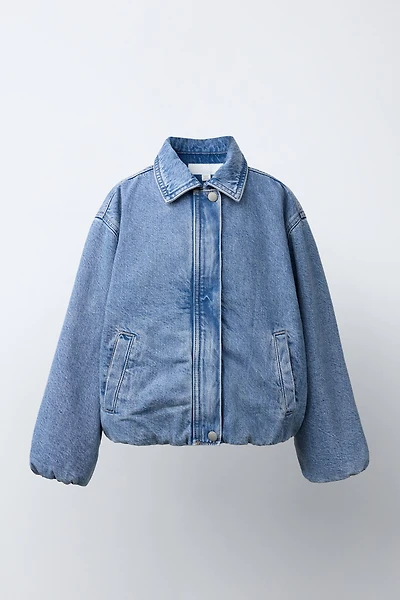 DENIM BOMBER JACKET