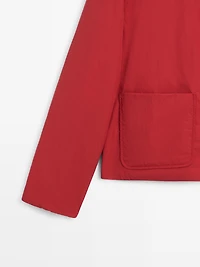 Veste courte matelassée avec poches