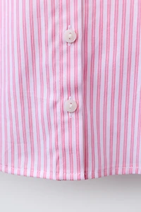 STRIPED DOUBLE COLLAR SHIRT