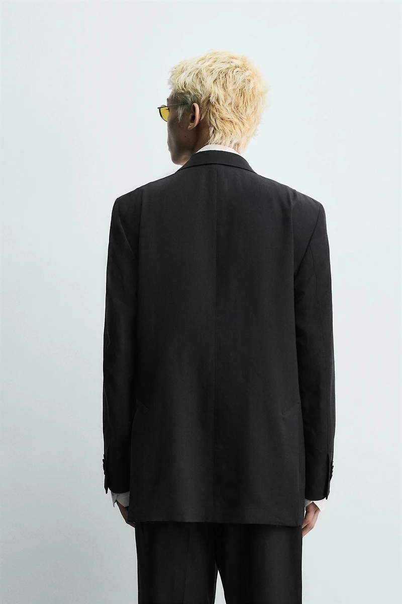 RELAXED FIT VISCOSE - LINEN SUIT JACKET