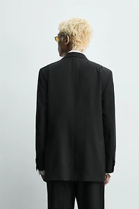 RELAXED FIT VISCOSE - LINEN SUIT JACKET