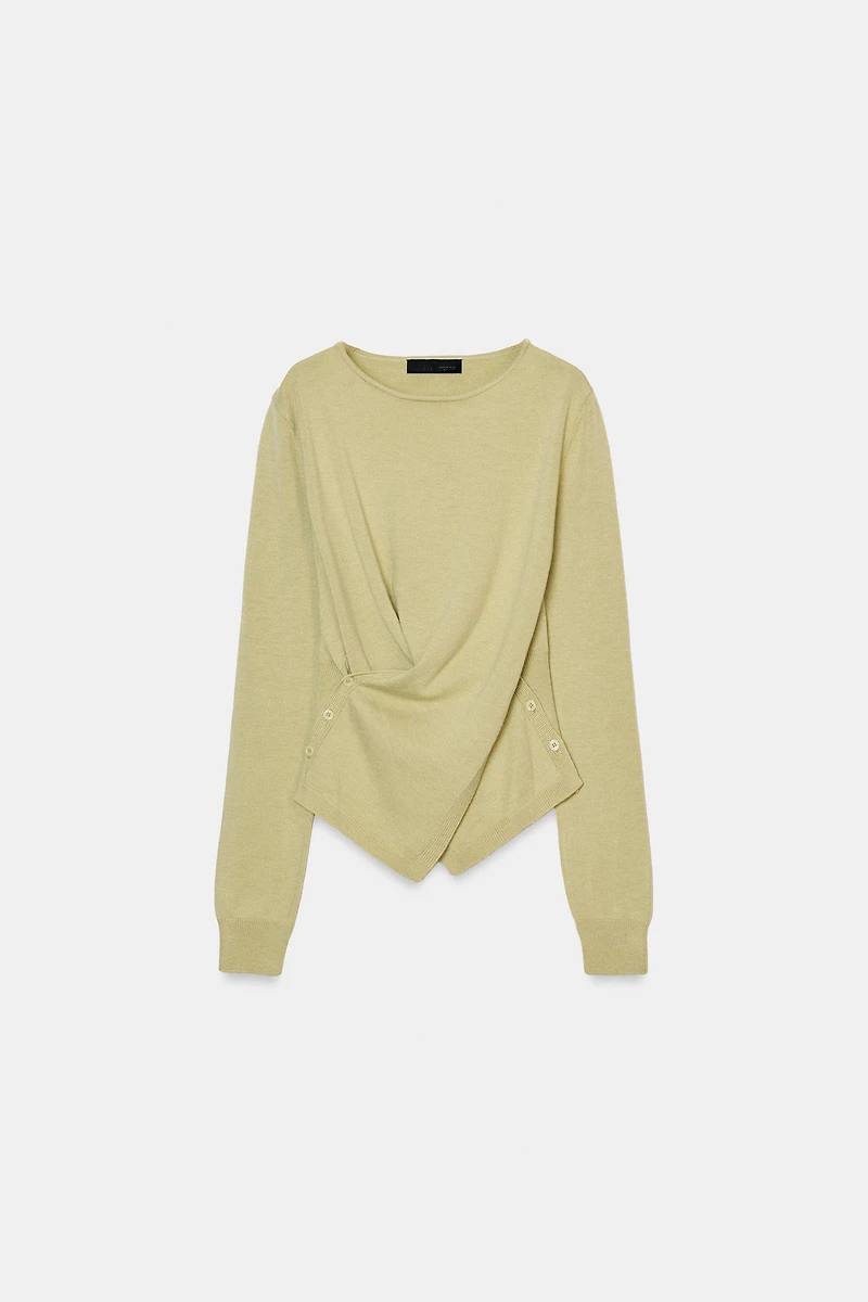 DRAPED KNIT JUMPER