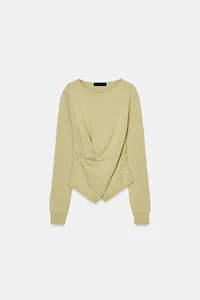 DRAPED KNIT JUMPER