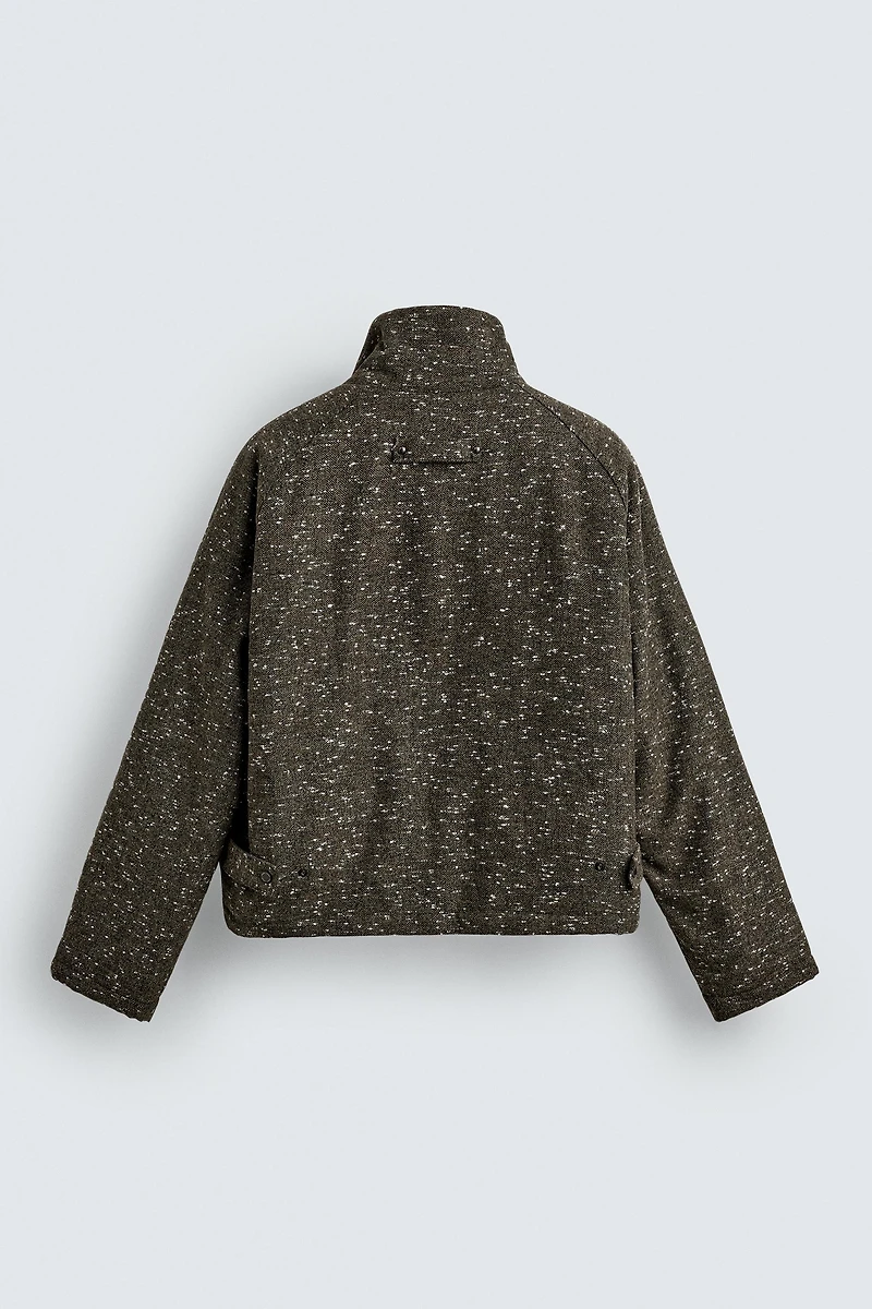 HERRINGBONE TEXTURED JACKET