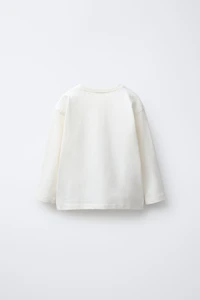 WATERCOLOR PRINT T-SHIRT WITH BOW