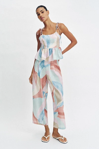 PRINTED STRAP TOP