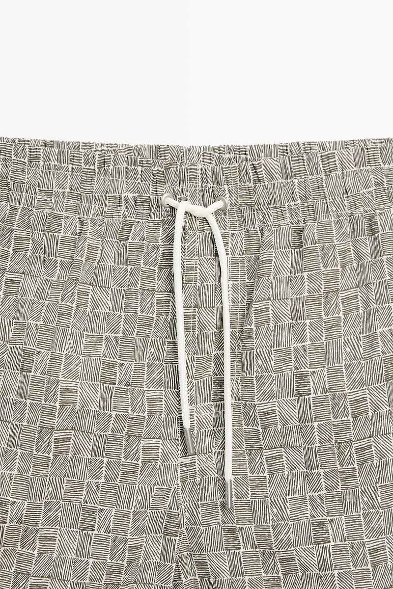 Printed swimming trunks