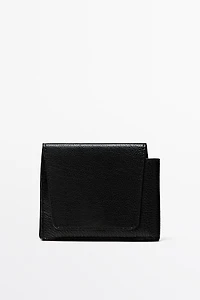 Nappa leather flap wallet