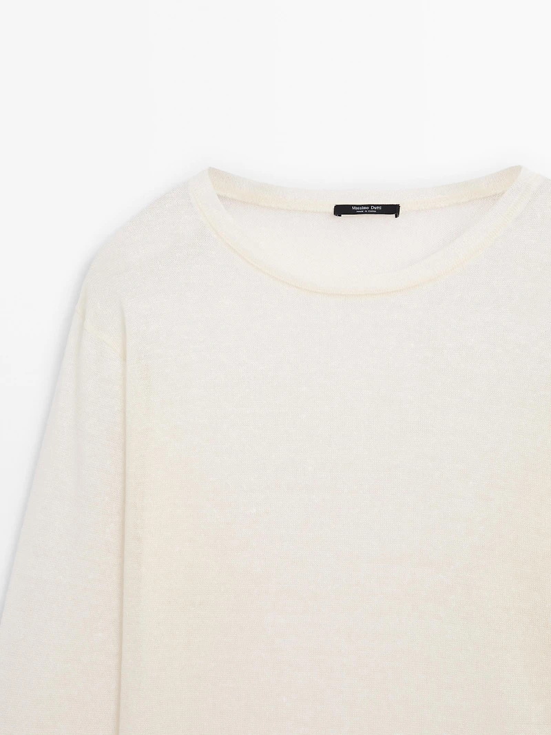Lightweight wool linen blend T-shirt