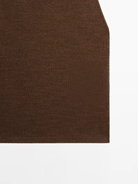 Top à encolure américaine effet métallisé