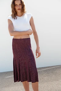 POLKA DOT MIDI SKIRT