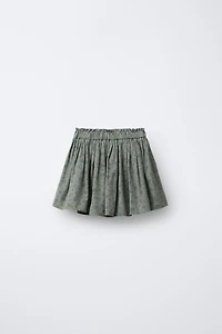 TEXTURED FLORAL SKORT