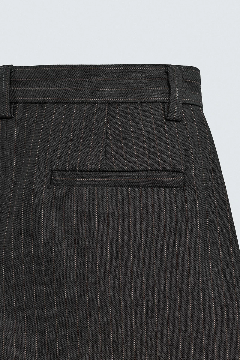 STRIPED TEXTURED CHINO PANTS