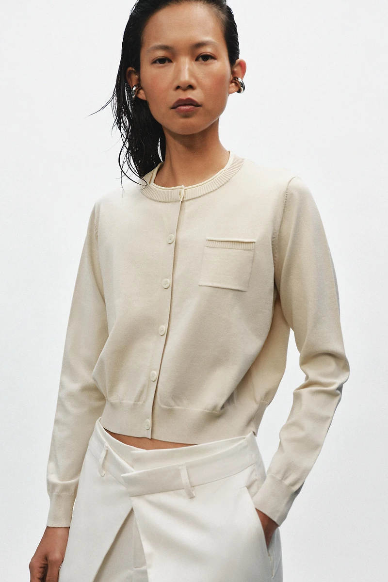COMBINATION KNIT JACKET