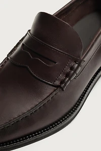 MOCASSINS EN CUIR À MASQUE