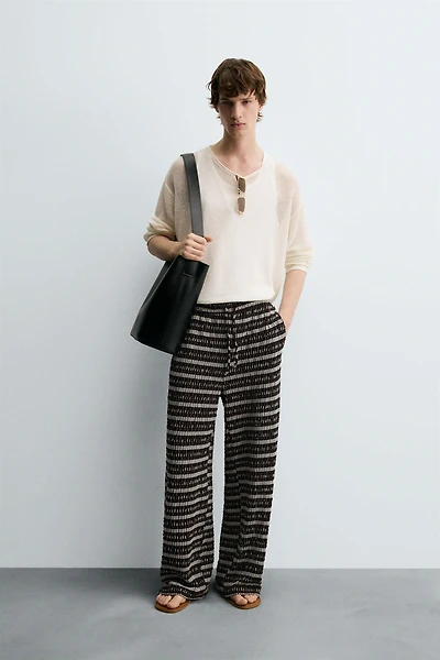 PANTALON JACQUARD AJOURÉ