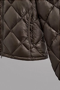 100% FEATHER PUFFER JACKET WITH HOODIE
