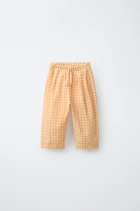 RELAXED GINGHAM PANTS