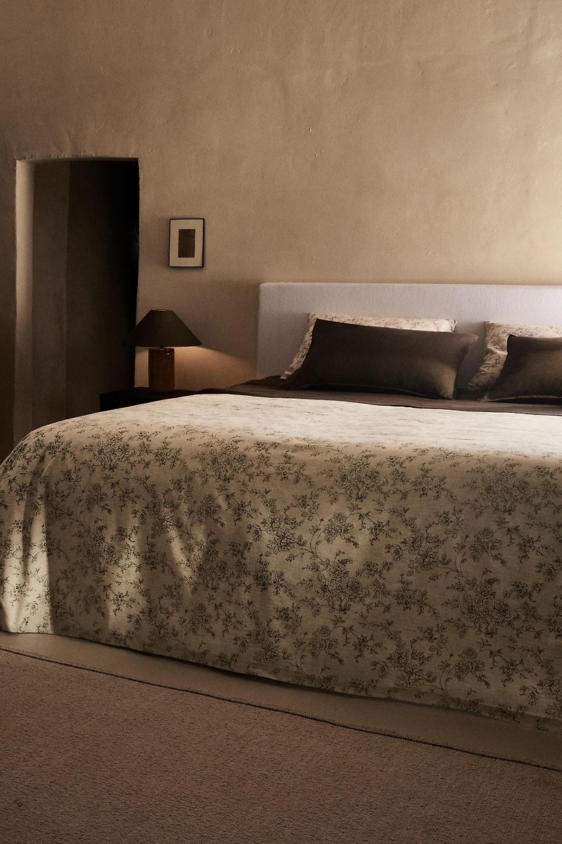 FLORAL PRINT DUVET COVER