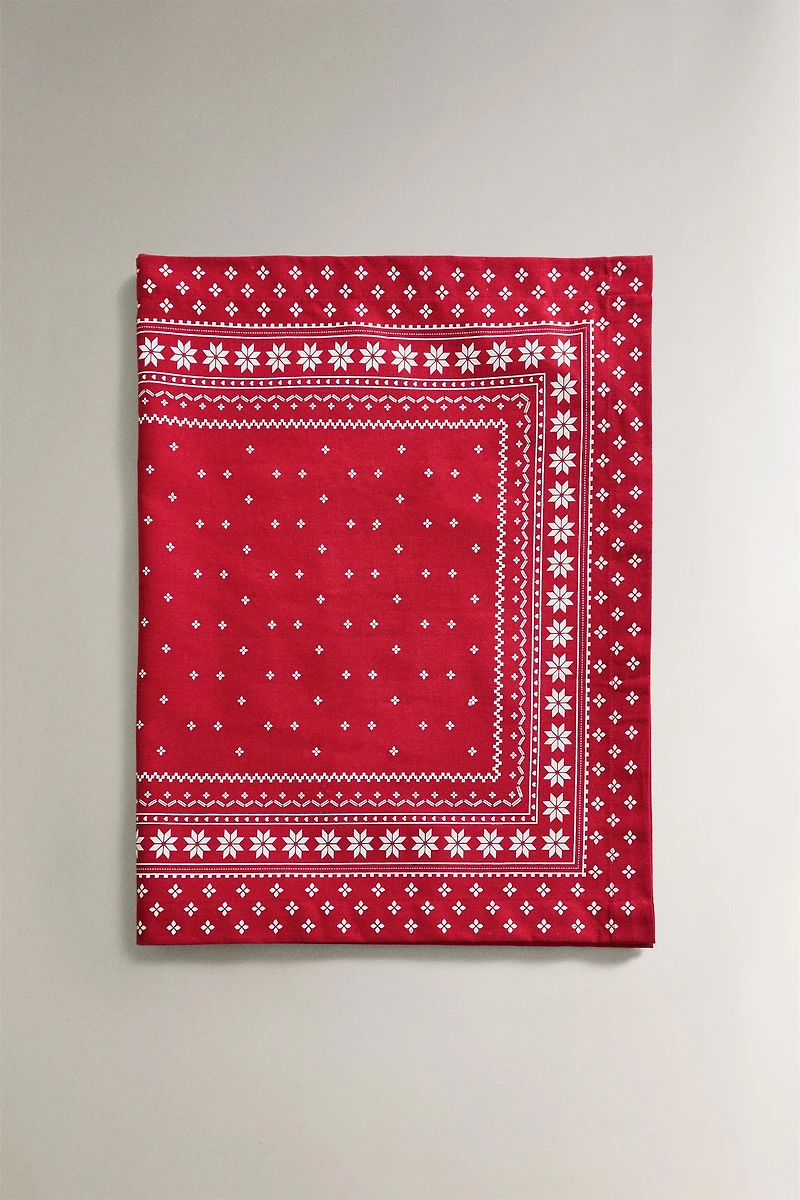 WINTER CHRISTMAS COTTON TABLE RUNNER