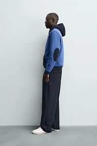 COLOR BLOCK WAFFLE HOODIE SWEATSHIRT