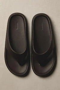 RUBBERIZED FLAT SANDALS