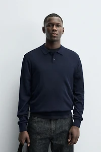 POLO EN MAILLE 100 % LAINE