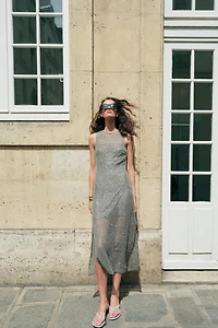 SEQUIN MIDI DRESS