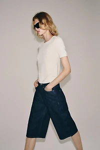 BERMUDA EN JEAN TAILLE MOYENNE ZW COLLECTION