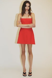 STRETCH SHORT BOW DRESS