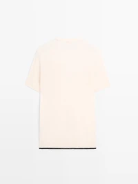 Textured knit short sleeve T-shirt