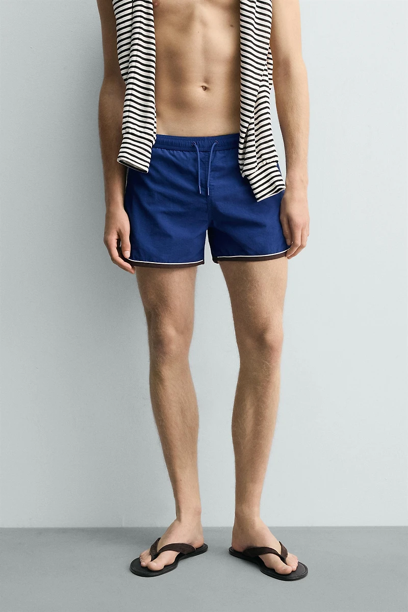 CONTRAST SHORT SWIMSUIT