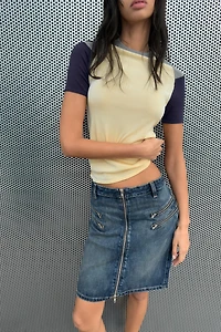 COLOR BLOCK KNIT TOP
