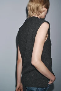 LONG VEST WITH WOOL