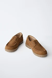 LEATHER DECK SHOES
