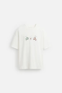 T-SHIRT BRODERIE COMBINÉE