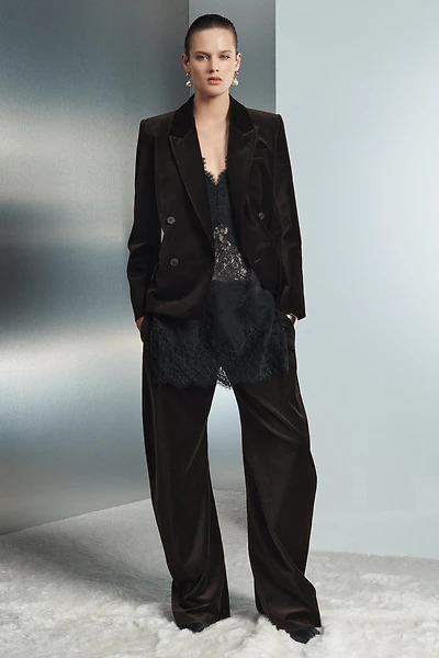 PANTALON CAROTTE EN VELOURS ZW COLLECTION