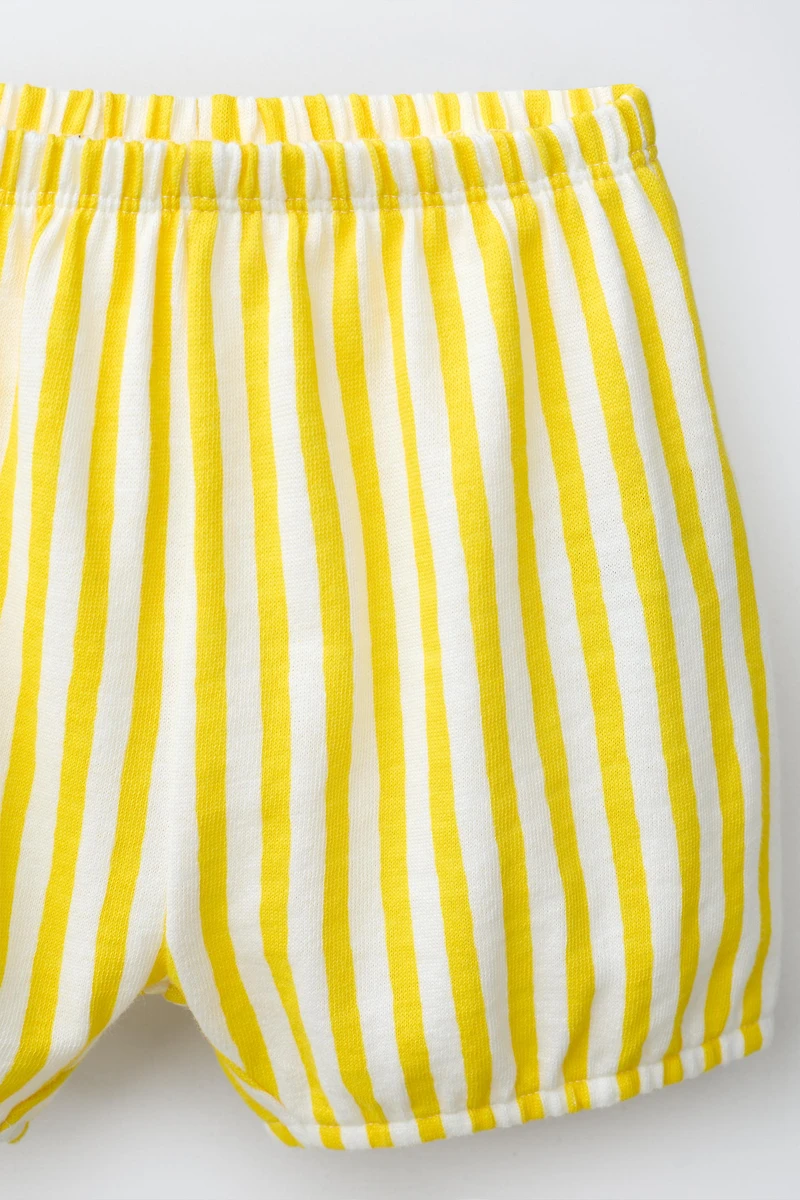 STRIPED T-SHIRT AND BLOOMER SET