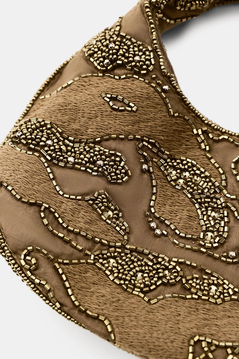 EMBROIDERED BEADED MINI BAG