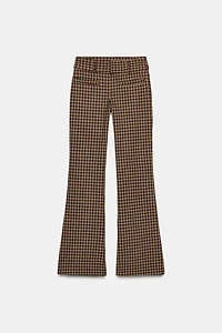 PLAID FLARE PANTS