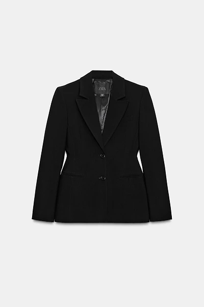 TOPSTITCHED FITTED BLAZER ZW COLLECTION